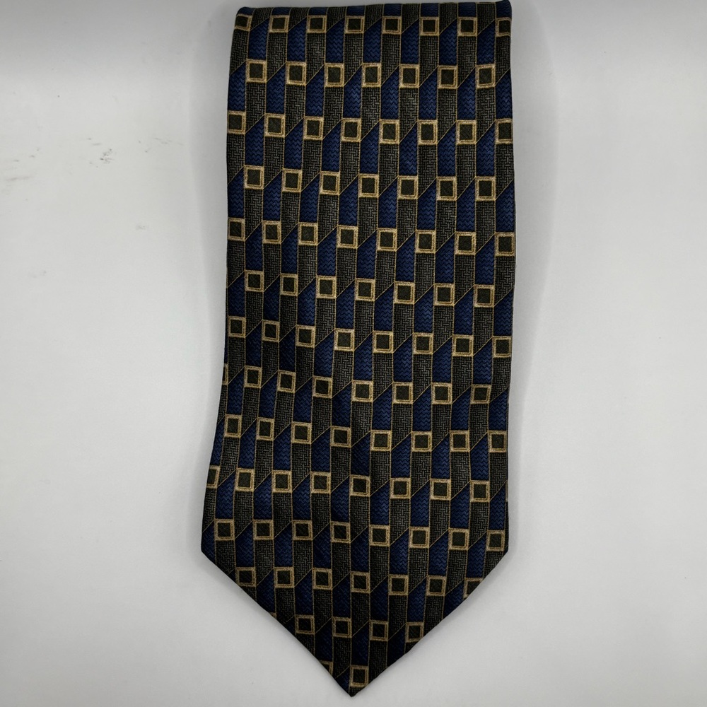 Preswick & Moore Black and Gold Patterned Tie